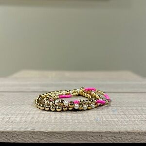 Homemade 14k gold bracelet set